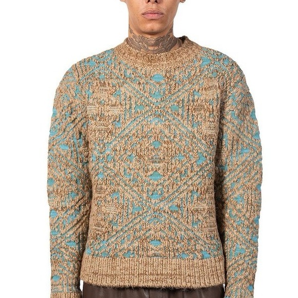 Andersson Bell jacquard heavy crew neck sweater - Picture 2 of 9